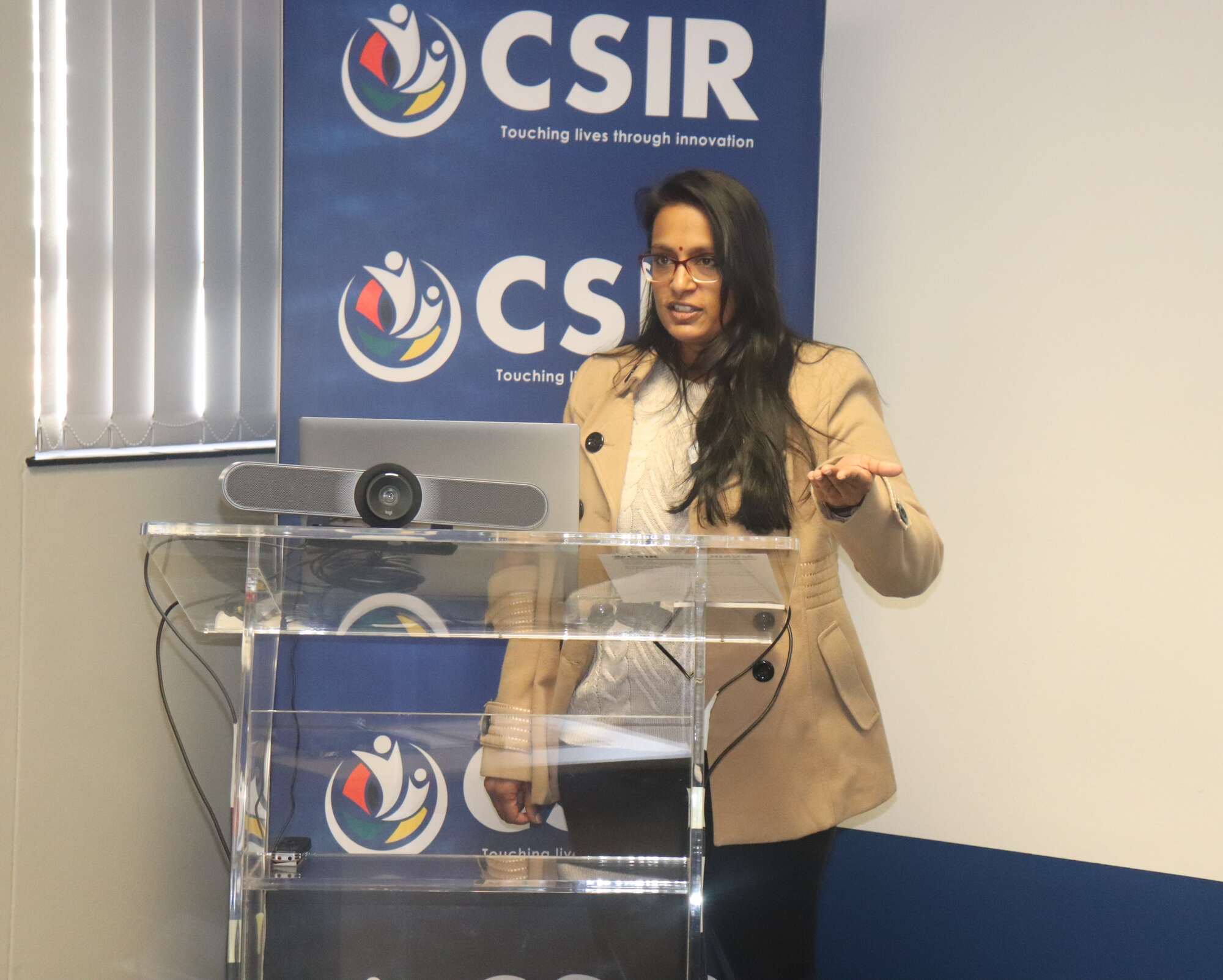 Person giving a presentation