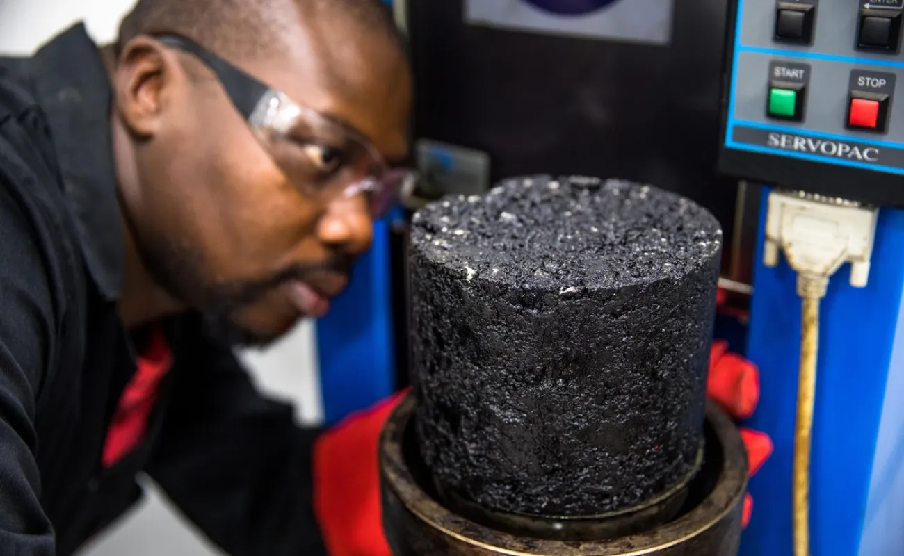 Engineer looking at item