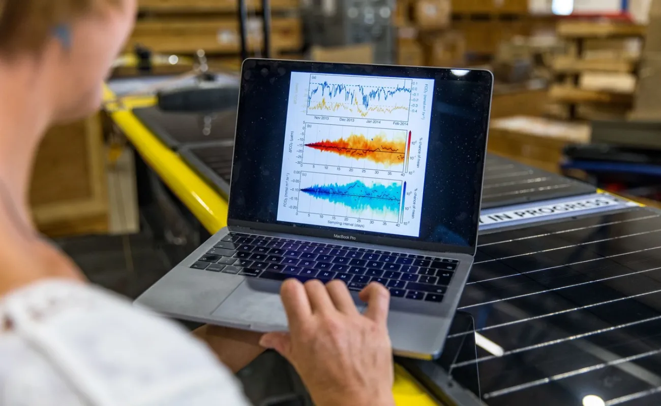 Person using their laptop