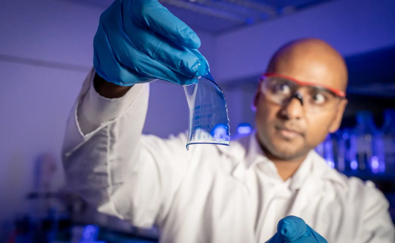 Man pointing at item