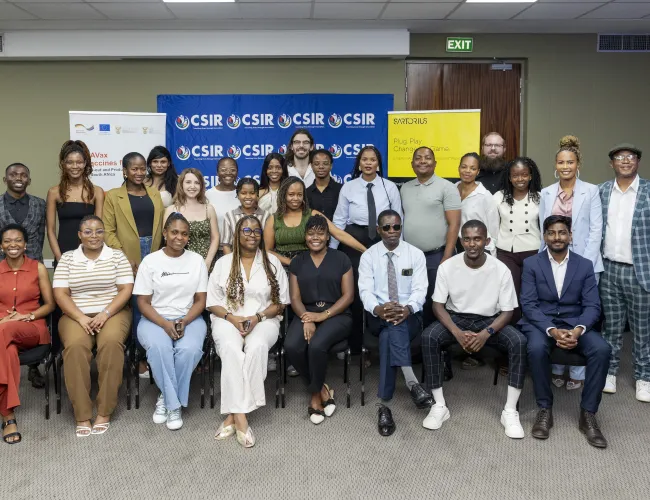 A Biomanufacturing and GMP cohort at their graduation ceremony at the CSIR ICC