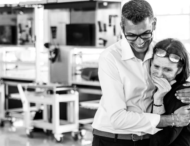 Dr Sunveer Matadin and Ruth Stubbs