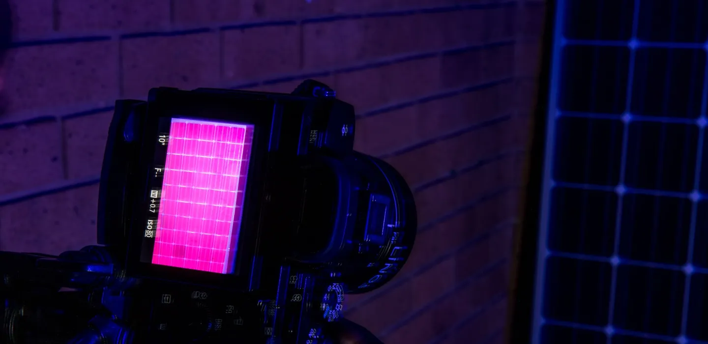 Camera taking a picture