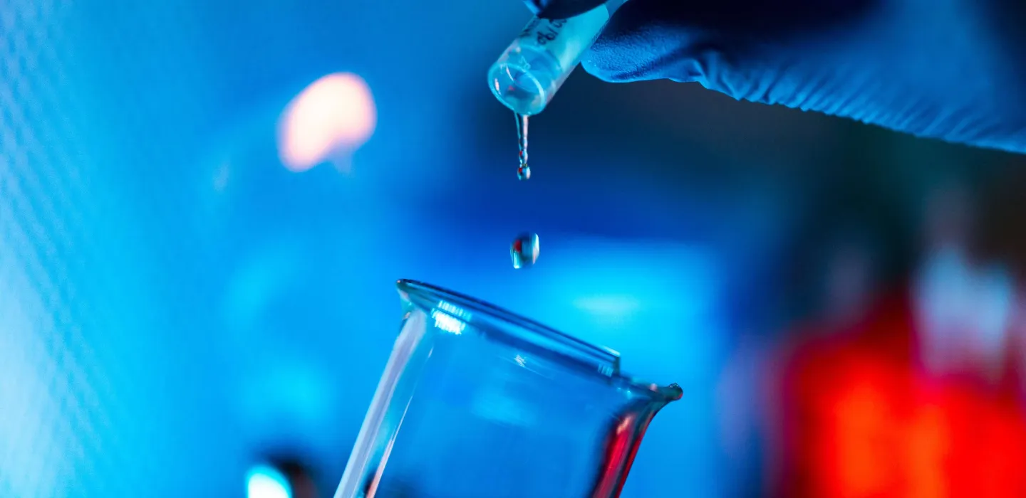 Liquid being poured into a container