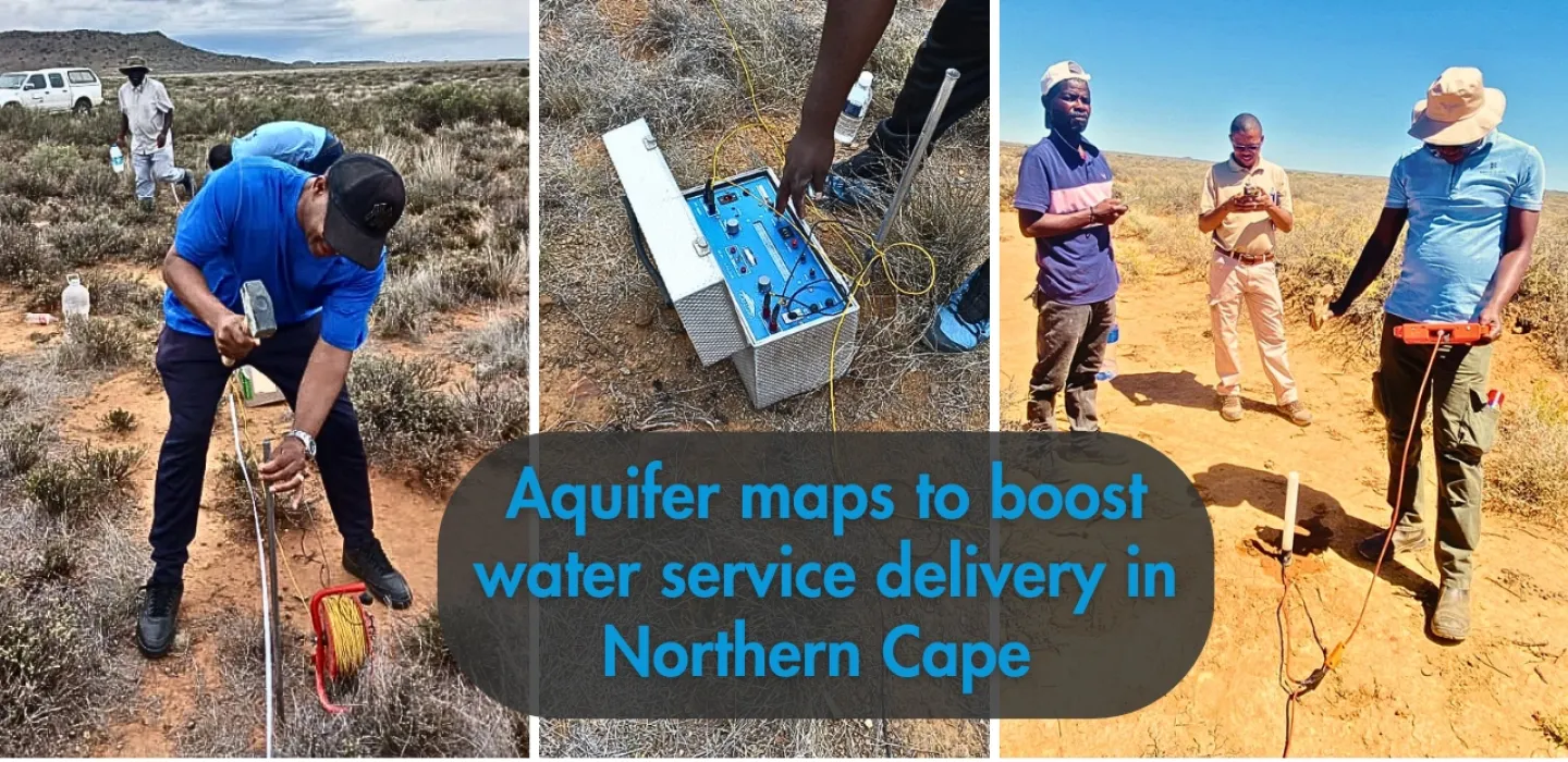 Three people standing