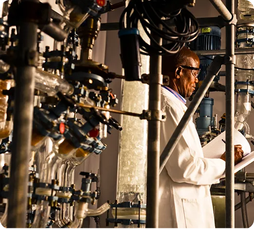 Scientist taking down notes