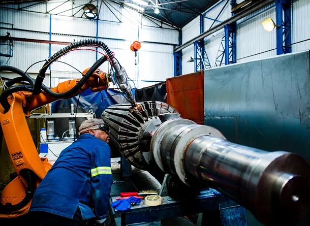 Person looking at machine