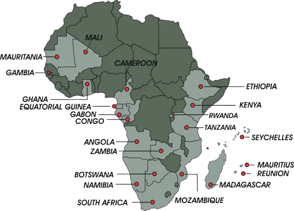 African continent map